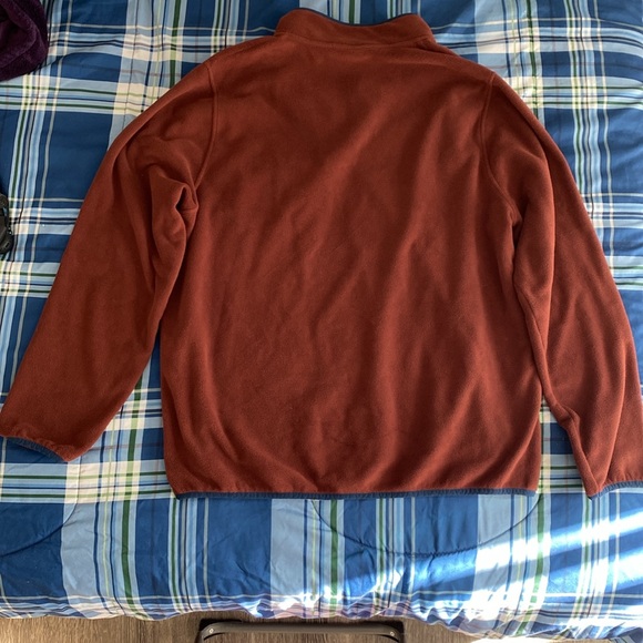 Dark brick and navy fleece jacket - Picture 9 of 17